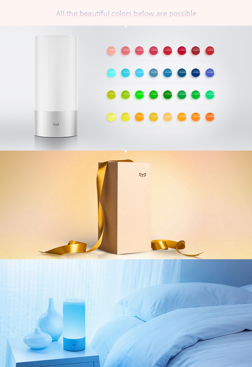 Лампа-ночник Yeelight Bedside LED-Lamp в спальне