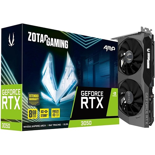 Відеокарта Zotac Gaming GeForce RTX 3050 AMP 8GB (ZT-A30500F-10M) - придбати в Дніпрі, Україні: ціна, характеристики | інтернет-магазин TOUCH