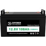 Акумулятор Dipower LiFePO4 12V (12.8V/100Ah/1280Wh) (DDABSSG12100) 
