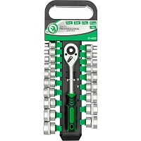 Набор торцевых головок с трещоткой Intertool ET-6020 20шт Набор торцевых головок с трещоткой Intertool ET-6020 20шт