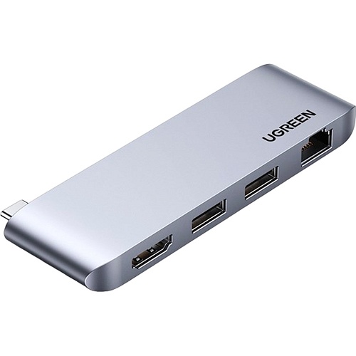 USB-хаб Ugreen CM458 USB-C to 2-Port USB 3.0 + HDMI 4K + RJ45 (20490) - придбати в Дніпрі, Україні: ціна, характеристики | інтернет-магазин TOUCH