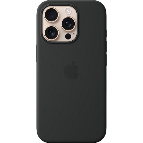 Чехол Silicone Case with MagSafe для Apple iPhone 16 Pro Black AAA