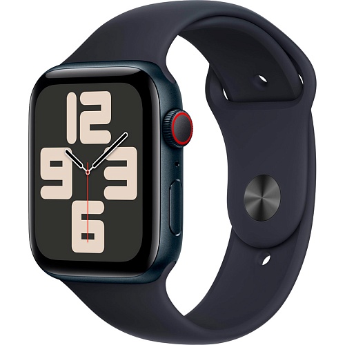 Смарт-часы Apple Watch SE 2 GPS + Cellular 44mm Midnight Aluminum Case with Midnight Sport Band M/L (MRH73)