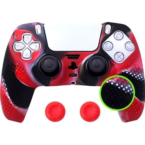 Чохол на геймпад Silicone Case для Sony DualSense Black/Red - придбати в Дніпрі, Україні: ціна, характеристики | інтернет-магазин TOUCH
