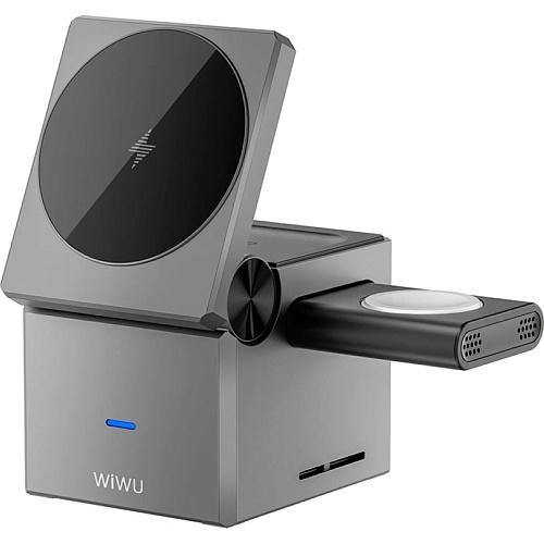 Бездротовий зарядний пристрій WiWU Wi-W030 3in1 Wireless Charger with MagSafe Black - придбати в Дніпрі, Україні: ціна, характеристики | інтернет-магазин TOUCH