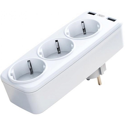 Мережевий фільтр XO WL08 Smart Wall Plug Conversion Socket + 2 USB 2.4A White - придбати в Дніпрі, Україні: ціна, характеристики | інтернет-магазин TOUCH