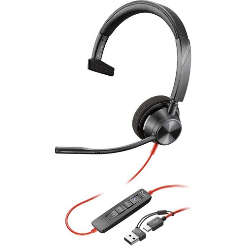 Компьютерная гарнитура Poly Blackwire 3310-M USB-A/C (8X216AA)
