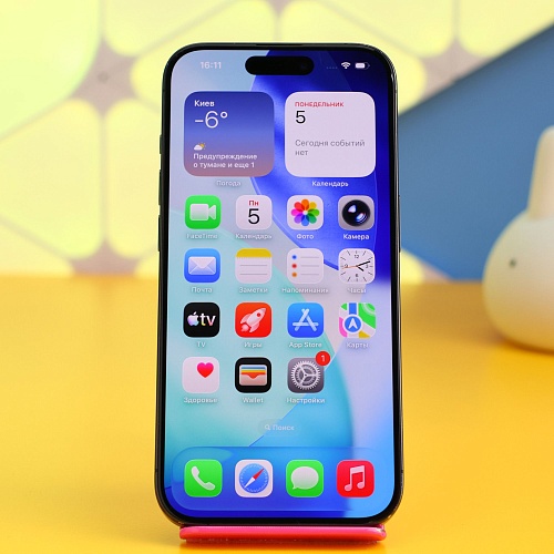 Смартфон Apple iPhone 15 Pro 128GB Black Titanium (MTUV3) Б/У