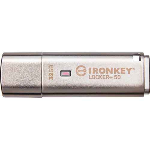 USB флеш-накопитель Kingston IronKey Locker Plus 50 32GB USB-A 3.2 Silver (IKLP50/32GB)