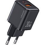 Сетевое зарядное устройство Usams US-CC189 30W Black (CC189TC01)