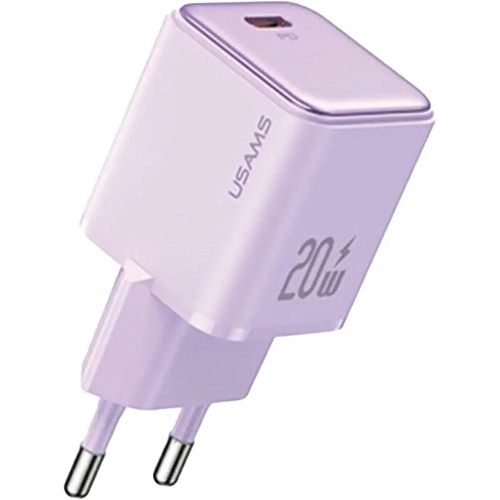 Сетевое зарядное устройство Usams US-CC183 20W Purple (CC183TC03)