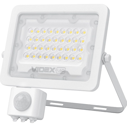 Светодиодный прожектор Videx F2e 30W 5000K с датчиком движения и освещенности (VL-F2e305W-S)