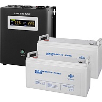 Источник бесперебойного питания (ИБП) LogicPower W1500 + 2 x LPM-MG батарея 12V - 120Ah (19807)