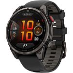 Смарт-часы Garmin Fenix 8 Pro AMOLED Sapphire 47mm Carbon Gray DLC Titanium with Black/Pebble Gray Silicone Band (010-03198-01)