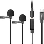 Двойной петличный микрофон для iPhone Boya BY-M2D