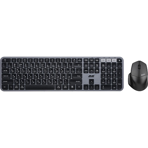 Комплект (клавіатура + миша) 2E MK440 Grey/Black (2E-MK440WBGR_UA) - придбати в Дніпрі, Україні: ціна, характеристики | інтернет-магазин TOUCH