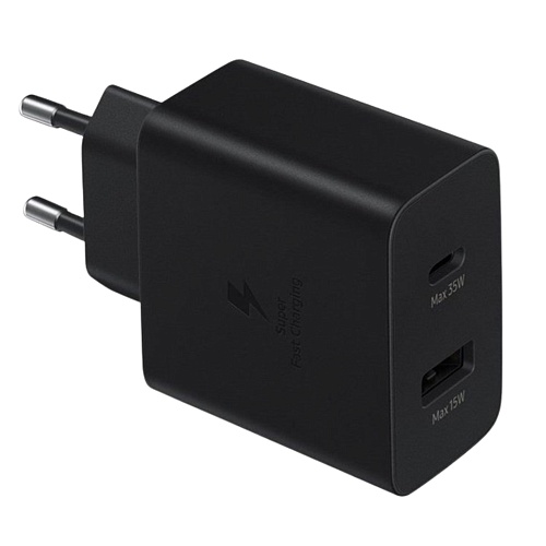 Сетевое зарядное устройство Samsung Power Adapter Duo 35W (EP-TA220NBEGRU) Black