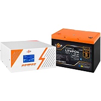 Источник бесперебойного питания (ИБП) LogicPower LPM-PSW-1500VA + АКБ LiFePO4 1280Wh Smart BT (36812)