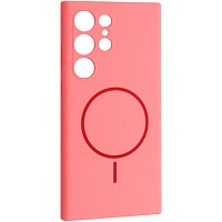 Чехол DK Luxury Silicone Case with MagSafe для Samsung Galaxy S24 Ultra Rose Pink