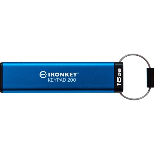USB флеш-накопичувач Kingston IronKey Keypad 200 16GB USB-A 3.2 Gen 1 Blue (IKKP200/16GB) - придбати в Дніпрі, Україні: ціна, характеристики | інтернет-магазин TOUCH