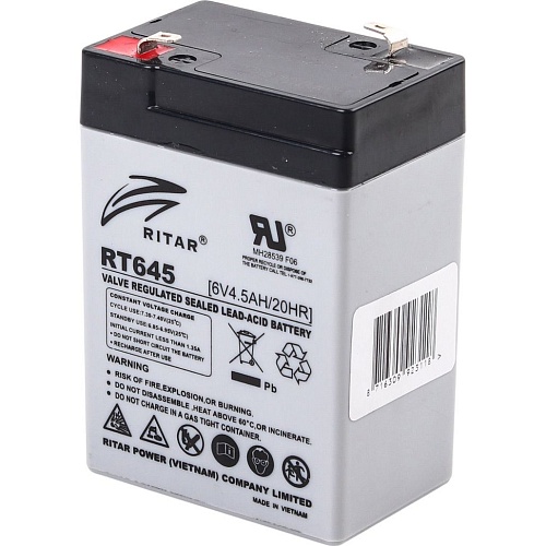 Аккумулятор Ritar AGM 6V (6V/4.5Ah/27Wh) (RT645) 