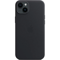 Чехол Leather Case with MagSafe для Apple iPhone 14 Midnight AAA Чехол Leather Case with MagSafe для Apple iPhone 14 Midnight AAA