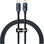 Кабель Baseus Crystal Shine Series USB-C to Lightning 20W 1.2m Black (CAJY000201)