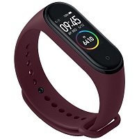 Ремешок силиконовый для Xiaomi MI Band 3/4 (Marsala)