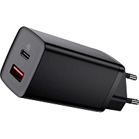 Мережевий зарядний пристрій Baseus GaN2 Lite Quick Charger C+U 65W Black (CCGAN2L-B01) - придбати в Дніпрі, Україні: ціна, характеристики | інтернет-магазин TOUCH