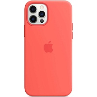 Чехол Silicone Case с MagSafe для Apple iPhone 12/12 Pro (Pink Citrus) ААА
