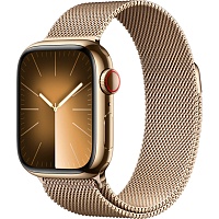 Смарт-годинник Apple Watch Series 9 GPS + Cellular 41mm Gold Stainless Steel with Gold Milanese Loop (MRJ73) - придбати в Дніпрі, Україні: ціна, характеристики | інтернет-магазин TOUCH