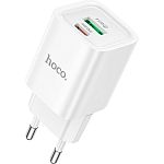 Сетевое зарядное устройство Hoco C149A PD30W+QC3.0 USB-C/USB-A White 