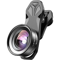 Широкоугольный макрообъектив для телефона Apexel HD Wide Angle Macro 2in1 Lens Kit (APL-HB2IN1WM)