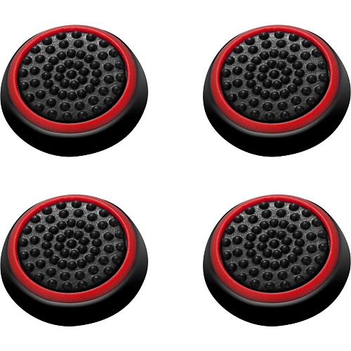 Накладки на стики Thumb Grips 4-pack для PS4/PS5/Xbox Black Red