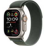 Смарт-годинник Apple Watch Ultra 2 49mm Natural Titanium Case with Green Trail Loop S/M (MYT73+MXTN3)