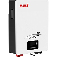 Аккумулятор Must LiFePO4 24V (25.6V/100Ah/2560Wh) (LP16-24100) Аккумулятор Must LiFePO4 24V (25.6V/100Ah/2560Wh) (LP16-24100)