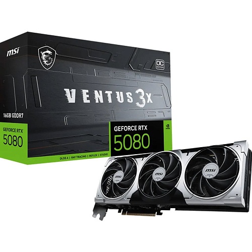 Видеокарта MSI Nvidia GeForce RTX 5080 16G VENTUS 3X OC (G5080-16V3CP) UA 