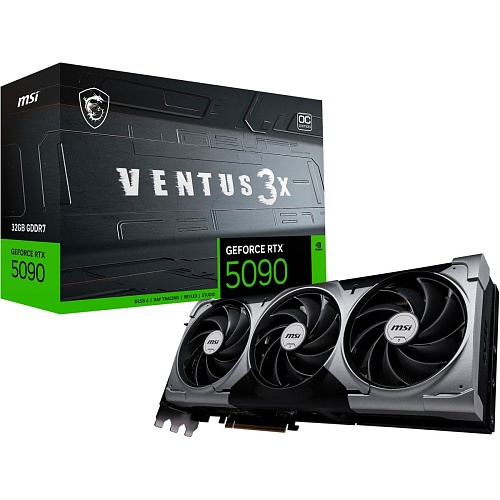 Відеокарта MSI GeForce RTX 5090 32G VENTUS 3X OC (G5090-32V3C) UA - придбати в Дніпрі, Україні: ціна, характеристики | інтернет-магазин TOUCH
