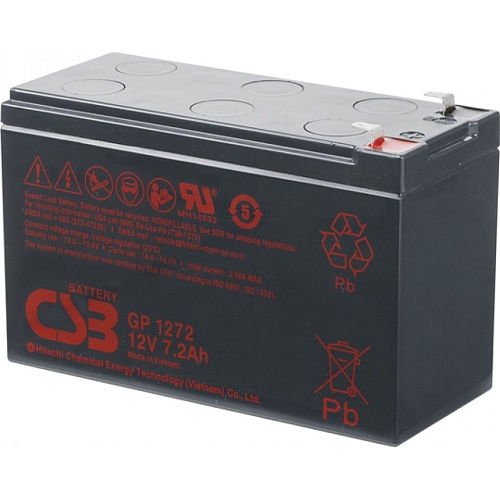 Аккумулятор CSB AGM 12V (12V/7.2Ah/86.4Wh) (GP1272F2-25W) Аккумулятор CSB AGM 12V (12V/7.2Ah/86.4Wh) (GP1272F2-25W)