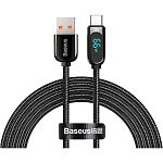 Кабель Baseus Display Fast Charging USB-A to USB-C 66W 2m Black (CASX020101)
