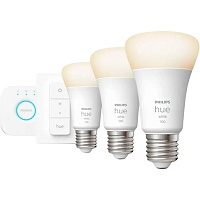 Стартовый комплект Philips Hue E27 White 1100лм 3 шт + Hue Bridge + Dimmer Switch (929002469204) Стартовый комплект Philips Hue E27 White 1100лм 3 шт + Hue Bridge + Dimmer Switch (929002469204)