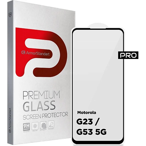 Защитное стекло ArmorStandart Glass Pro для Motorola G23/G53 5G Black (ARM66134)