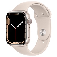 Смарт-часы Apple Watch Series 7 GPS 45mm Starlight Aluminum Case with Starlight Sport Band (MKN63)