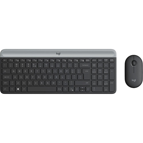 Комплект (клавиатура + мышь) Logitech MK470 Wireless Slim Graphite (920-009206\920-009204)