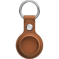 Чехол для поисковой метки Apple AirTag Leather Key Ring Brown HC