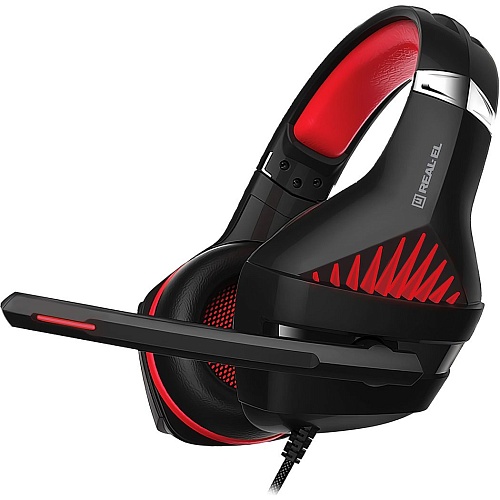 Ігрові навушники REAL-EL GDX-7600 Black/Red (EL124100028) - придбати в Дніпрі, Україні: ціна, характеристики | інтернет-магазин TOUCH