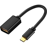 Переходник Ugreen US154 USB-C to USB-A OTG 15см Black (30175)