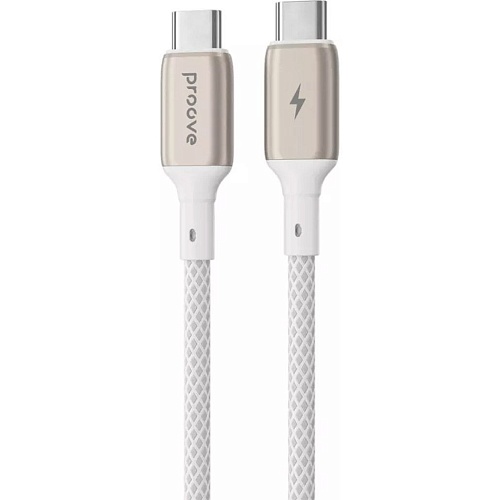 Кабель Proove Dense Metal USB-С to USB-С 60W 1m White (CCDM60002202)