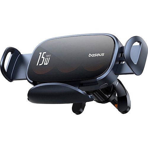 Автодержатель с беспроводной зарядкой Baseus LightChaser Series Triple-Coil 15W Black (C40355901111-00) 
