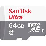 Карта памяти SanDisk microSDXC 64GB UHS-I Ultra A1 (SDSQUNR-064G-GN3MN)